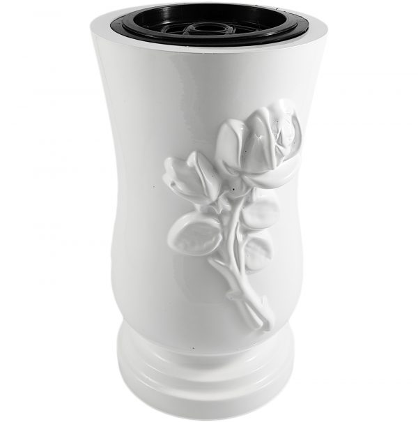 wazon nagrobkowy biały
